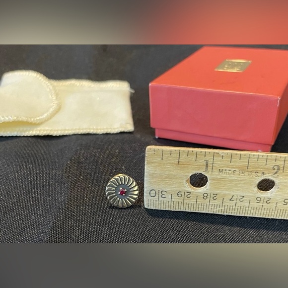 James Avery 14K Yellow Gold Ruby Tie Tack Pin Pendant - Picture 13 of 13